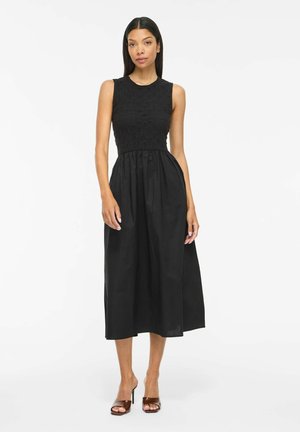 VILA, MIDI DRESS VICARLA SLEEVELESS - Päevakleit - black beauty