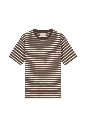 Dstrezzed, LOUIE STRIPE TEE - T-Shirt print - dark brown
