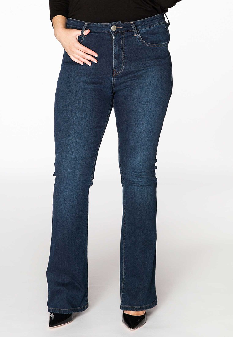 YOEK Flared Jeans - dark indigo