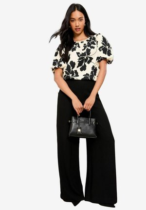 REGULAR FIT - BUBBLE SHORT SLEEVE - Pusero - black white