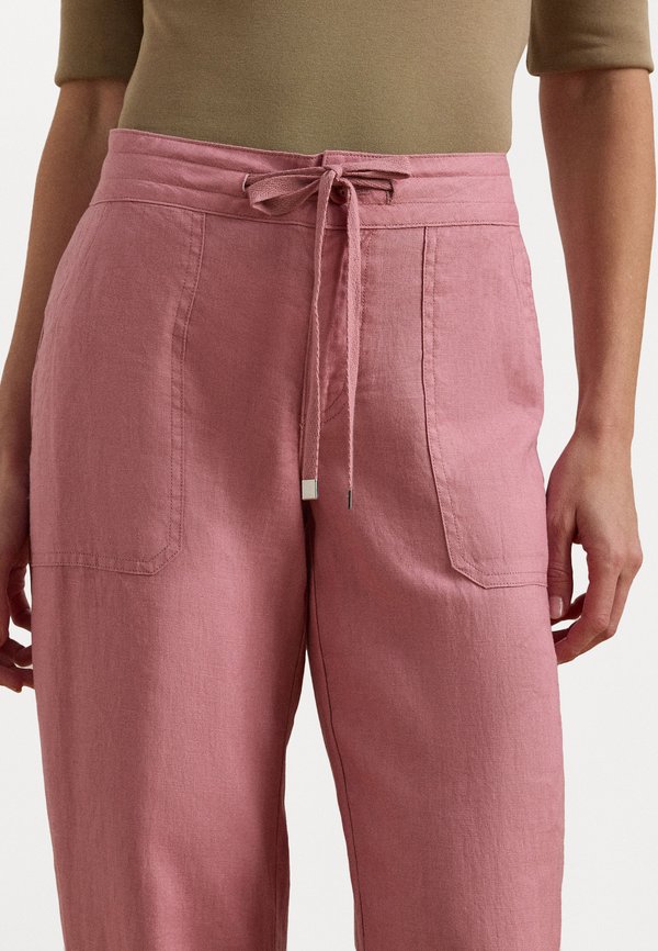 JOVONIE LINEN WIDE LEG PANT - Trousers - rose mauve4