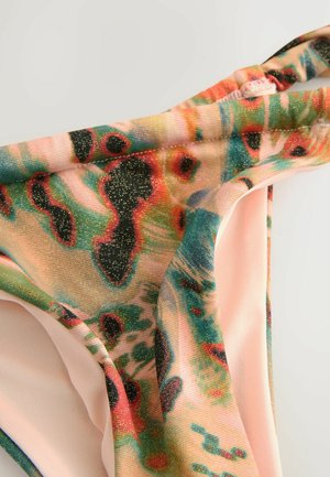 Next Bas de bikini - teal pink sparkle animal