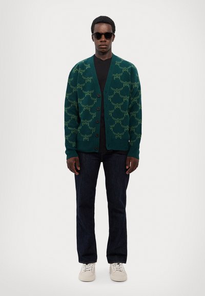 MCM ALLOVER CARDIGAN - Neuletakki - forest green