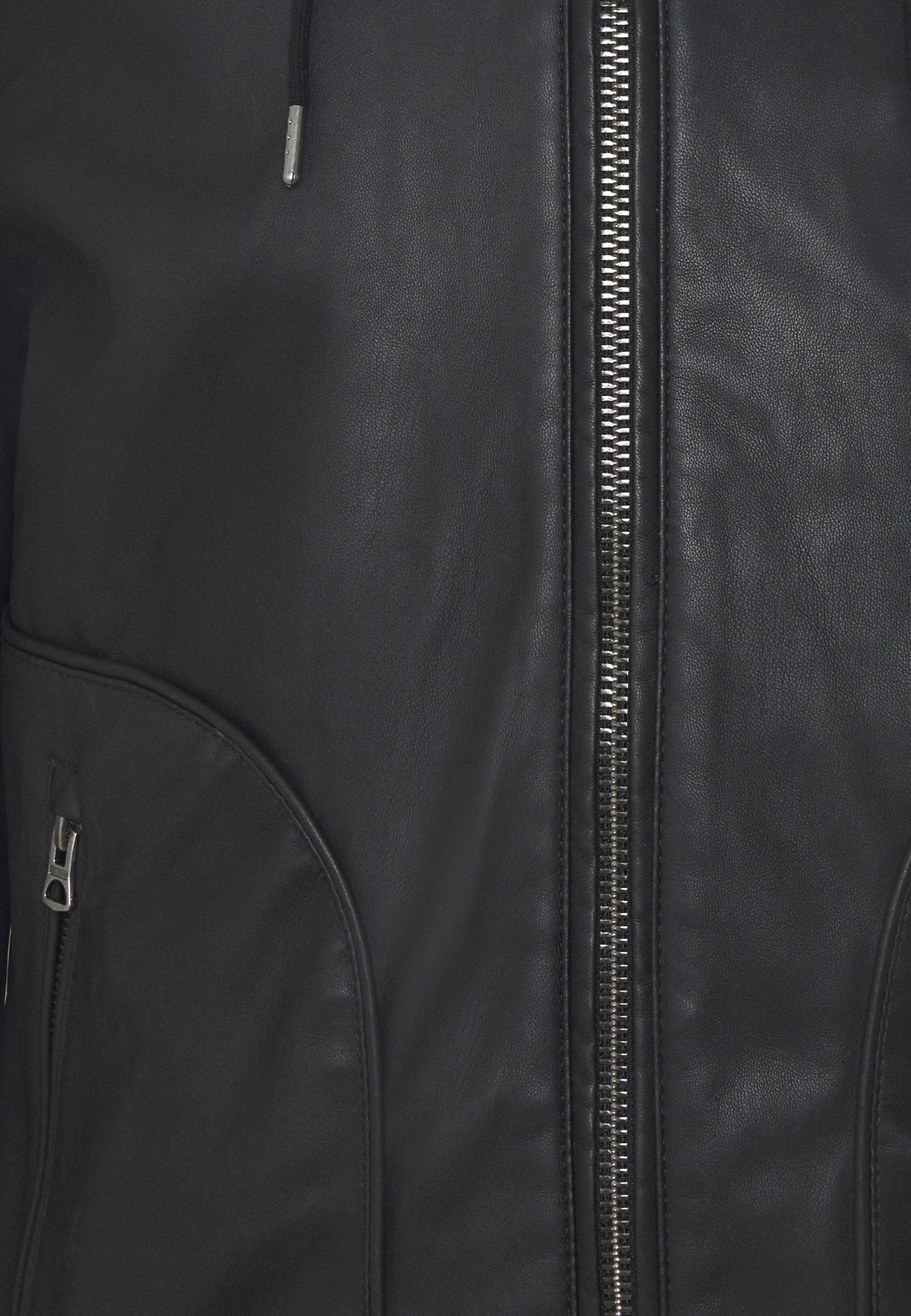Springfield BIKER CAPUCHA - Chaqueta de cuero sintético - black/negro -  Zalando.es