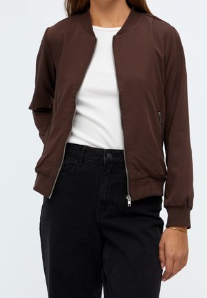 Mikina na zip - brown