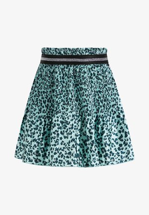 MET PANTERDESSIN - A-lijn rok - light blue
