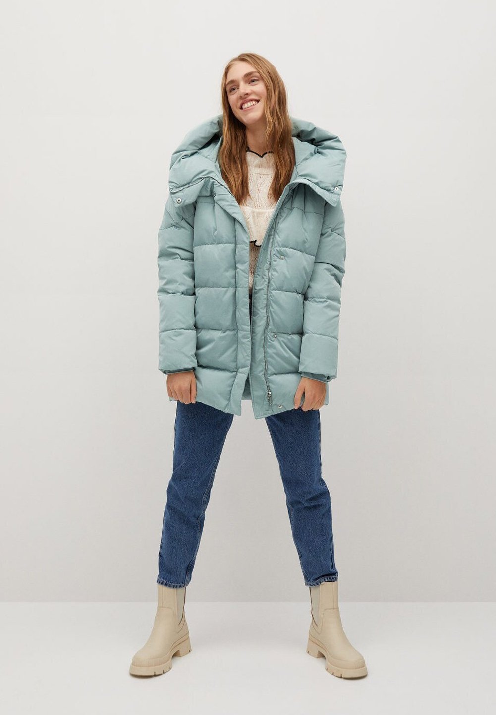 Mango TOKYO Dunkåpe frakk blau Zalando.no Mango TOKYO Dunkåpe frakk blau Zalando.no