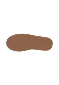 Suola in gomma di colore tan con un motivo testurizzato per un migliore grip. Presenta un punta arrotondata e un'area del tallone piatta e liscia.