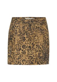 LEANE - Lederrock - leopart print leather
