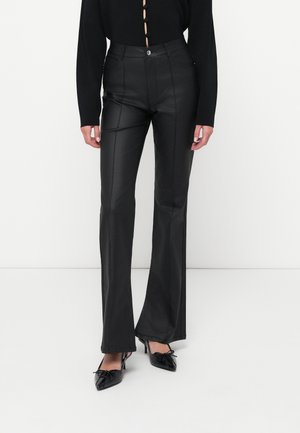 ONLGOSH SLIT PANT - Flared Jeans - black