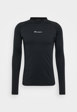 Champion TRAINING KOMPRESSION MOCK NECK LONG SLEEVES - Longsleeve - black