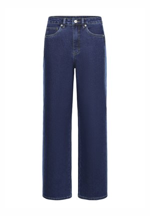 Tiesaus kirpimo džinsai - medium blue denim