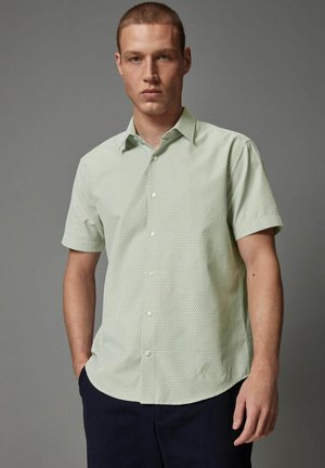 TEXTURED SHORT SLEEVE- REGULAR FIT - Košile - white green