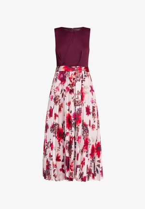 Vera Mont, VERA MONT MIT PLISSEE COCKTAILKLEID - Robe de jour - patch dark red cream