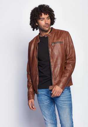 Maze Lederjacke - dark cognac