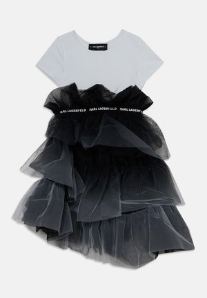 KARL LAGERFELD KIDS, DRESS - Cocktail φόρεμα / Φόρεμα για πάρτι - white  black