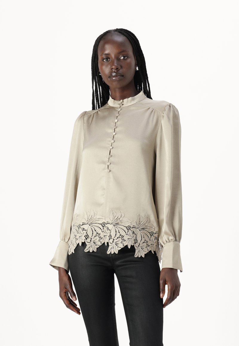 Bruuns Bazaar ACACIABBKATARA BLOUSE - Bluza - plaza taupe