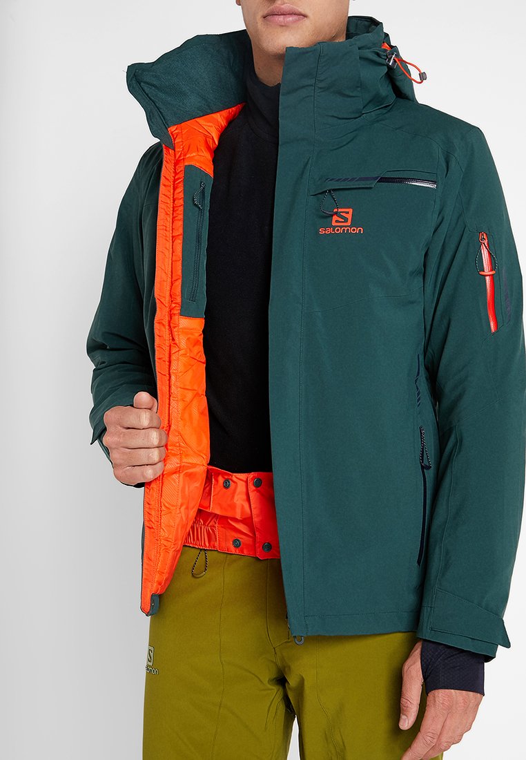 salomon green ski jacket