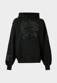 HOODED HACKWORK - Φούτερ με κουκούλα - black/wall