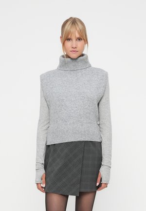 VILYLA COLLAR - Striktrøje - light grey melange