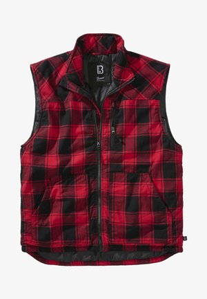 Brandit LUMBER - Vest - red/black