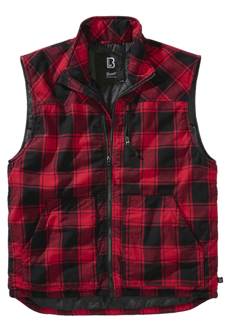 Brandit LUMBER - Strukirani kaput - red/black