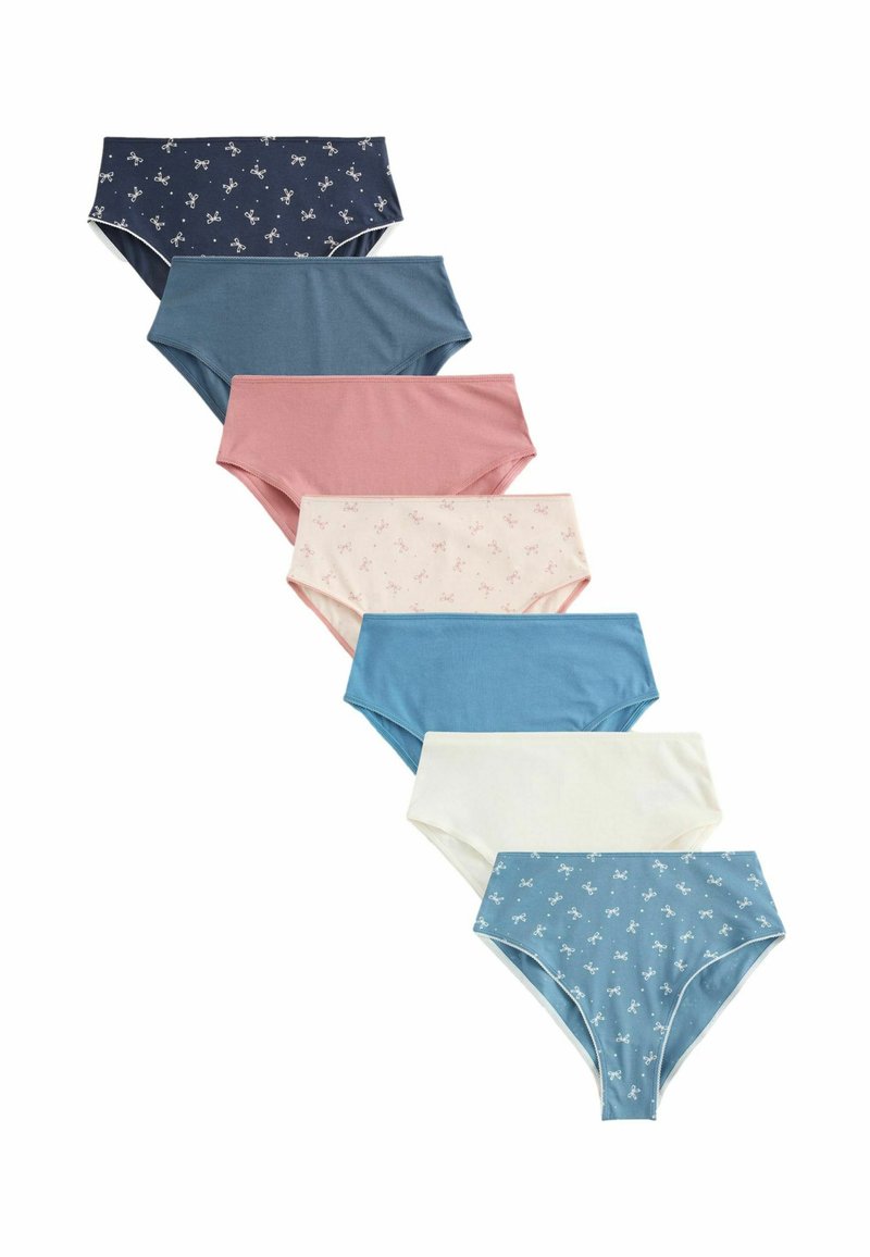 Next HIGH RISE HIGH LEG FIT -7 PACK - Trusser - grey cream red hearts