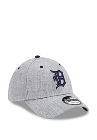 Heather gray cap with a curved brim, featuring a navy blue embroidered "D" logo on the front and a black adjustable strap at the back.