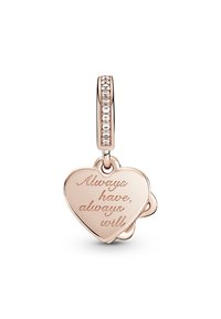 Pandora LOVE YOU INFINITY HEART DANGLE  - Talizman - rose gold plated