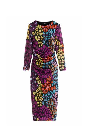 LONG SLEEVE - Dzsörzéruha - bright multi animal print