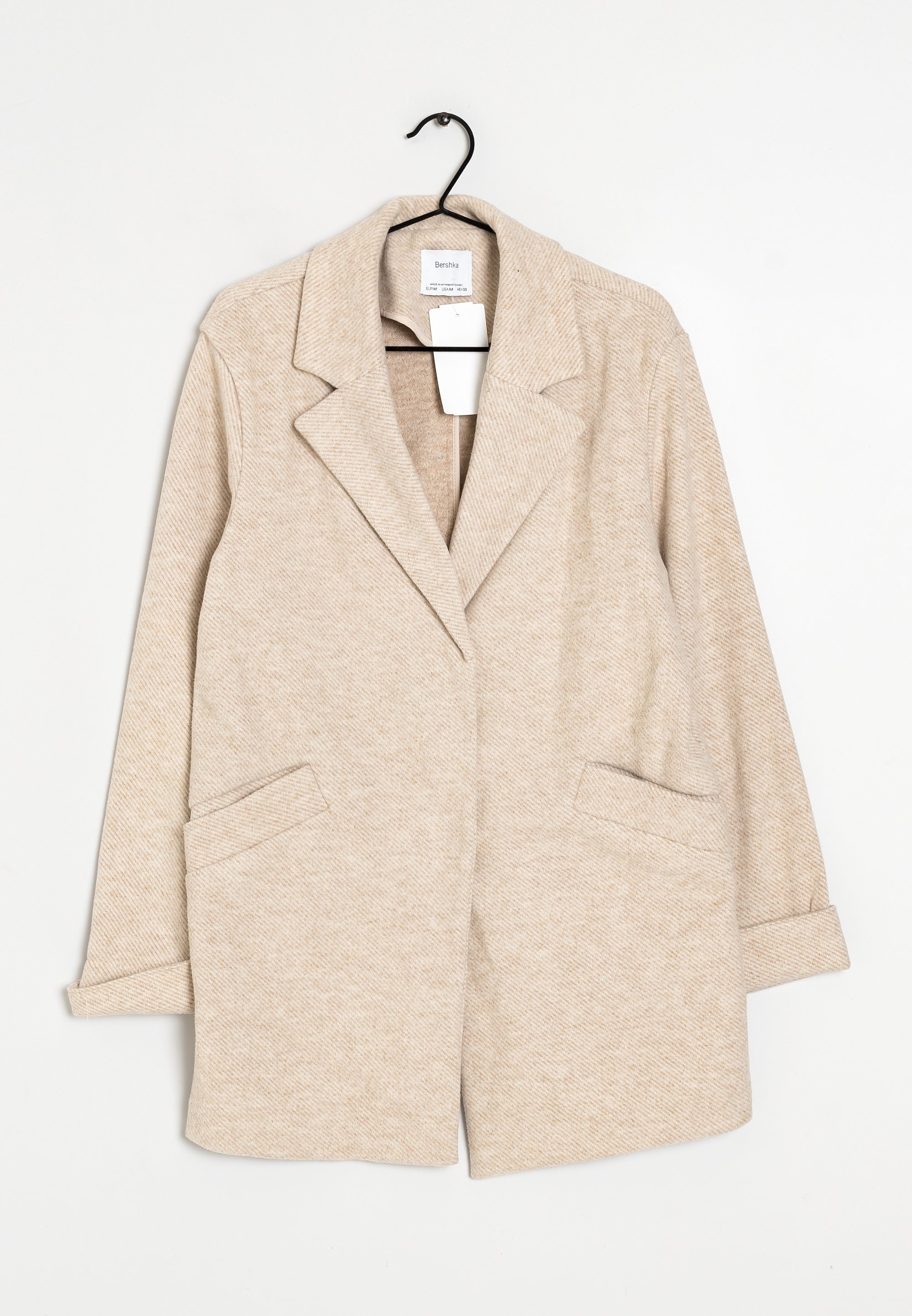 Bershka Kurzmantel beige (Pre-owned) Zalando