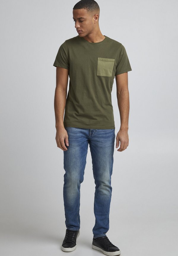 BHBENEDIKT - Print T-shirt - olive night4