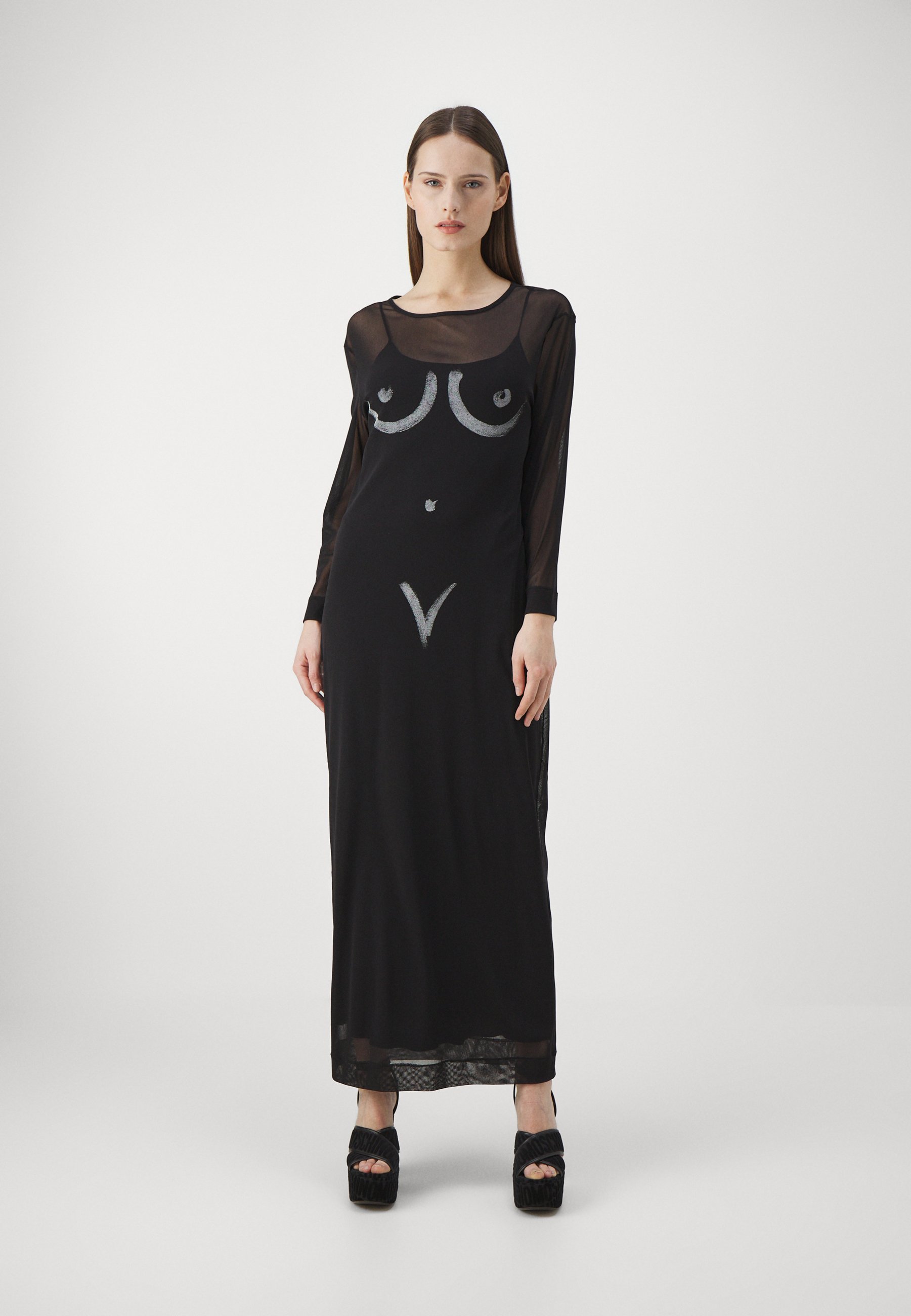 MOSCHINO DRESS - Maxi dress - fantasy black/black - Zalando.ie