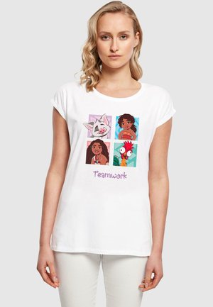 MOANA - TEAMWORK - Print T-shirt - white