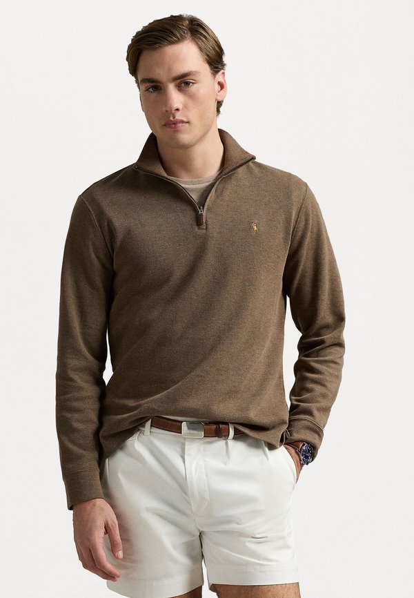 ESTATE RIB QUARTER ZIP PULLOVER - Jumper - cedar heather