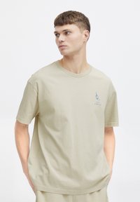 Solid SDISMAIL - Apdrukāts T-krekls - oatmeal