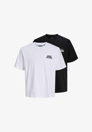 2ER-PACK - Nyomott mintás póló - black