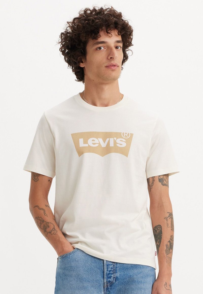 Levi's® GRAPHIC CREWNECK TEE - Camiseta estampada - egret