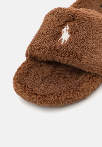 Polo Ralph Lauren FAUX-SHEARLING OPEN-TOE SLIPPER - Papuče - pale russet/cream