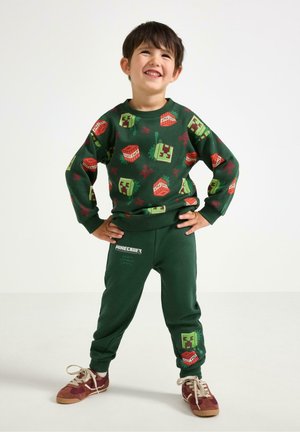 Lindex, LINDEX MINECRAFT SWEATSHIRT WITH BRUSHED INSIDE LINDEX - Sweatshirt - dark dusty green