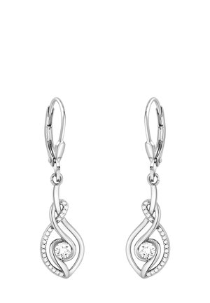 CURVED OVAL - Orecchini - silver-coloured