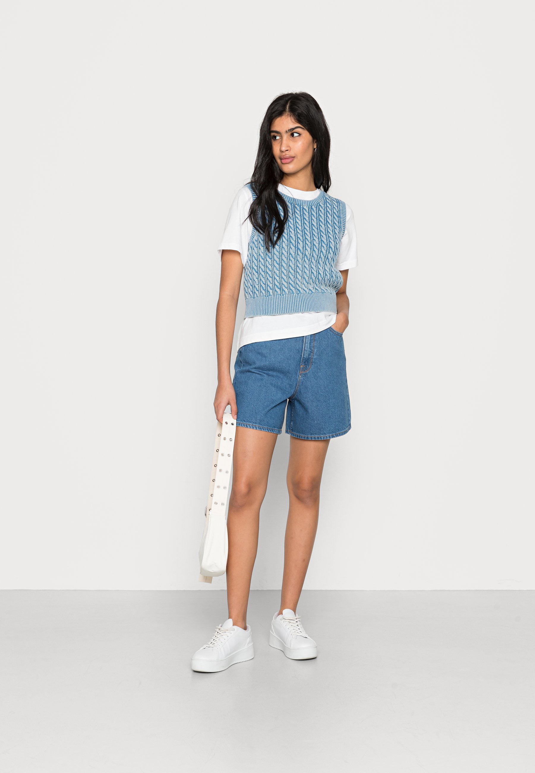 Lee STELLA - Denim shorts - stonewash 