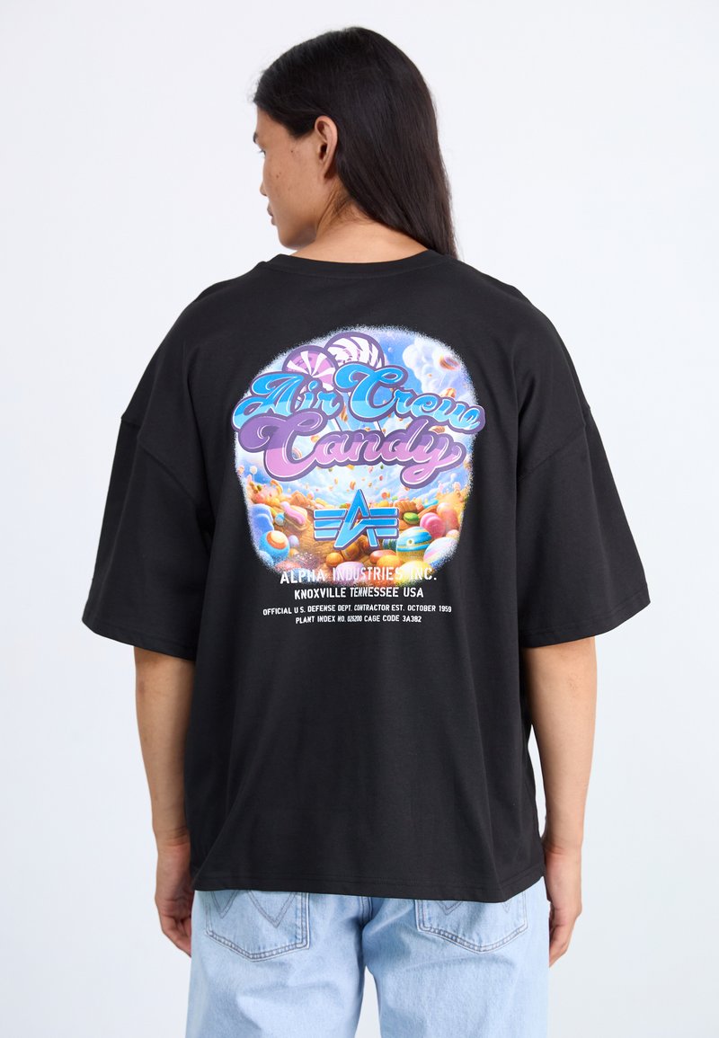 Alpha Industries CANDY CREW - Marškinėliai su spaudiniu - black