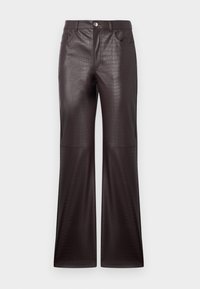 JDYALEXA COSMO CROCO STRAIGHT PANT - Püksid - fudge
