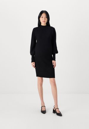 OLMKATIA DRESS - Svetríkové šaty - black