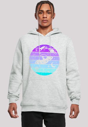 RETRO ALIEN WELTRAUM SONNENUNTERGANG - Kapuzenpullover - heather grey