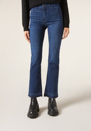 FLARE CROPPED - Vaqueros bootcut - Blue