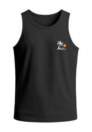Neverless, TANKTOP HERREN MIT GRAFIK-PRINT - DESIGN PALM LOGO- TRÄGERSHIRT - Top - schwarz