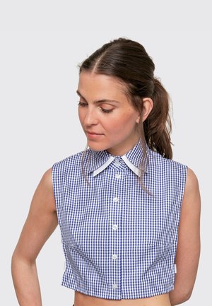 BLUSENKRAGEN LUISE-KRAGN - Shirt - blau weiß kariert