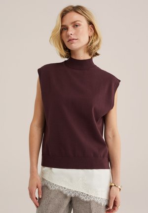 WE Fashion, WE FASHION - T-shirt basique - aubergine